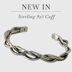 Sterling 925 Twisted Cuff Bracelet